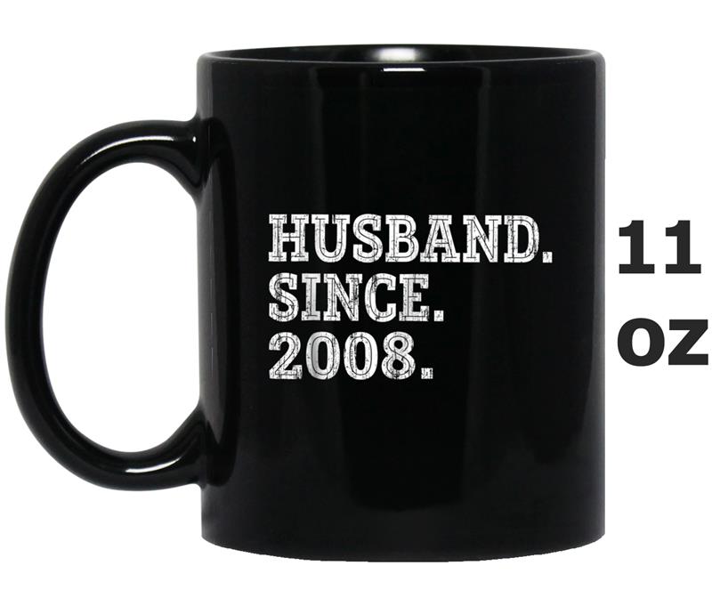 10th Wedding Anniversary Gifts - Husband Since 2008 Mug OZ