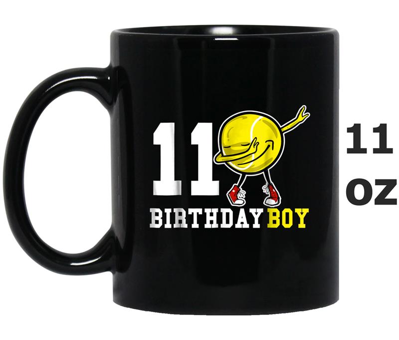 11 Year Old Birthday dabbing Tennis  11th Boy Gift Mug OZ