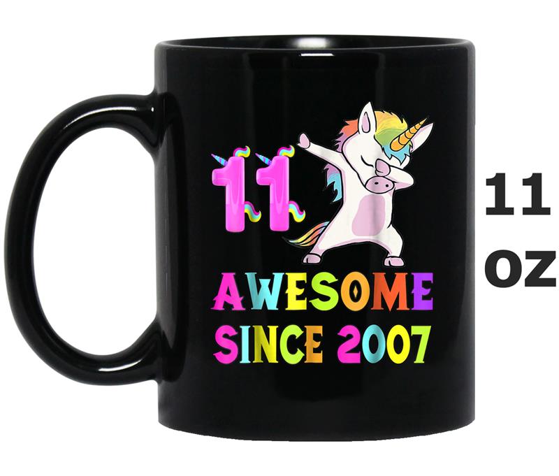 11th B-day  - Unicorn Dabbing Awesome Since 2007 Mug OZ