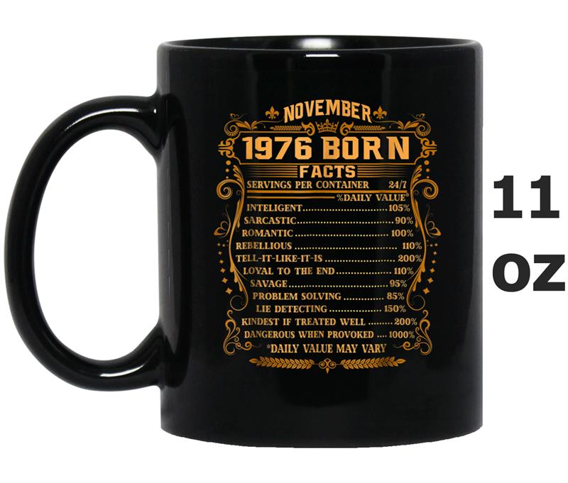 1976 November born facts servings per container 247 Mug OZ