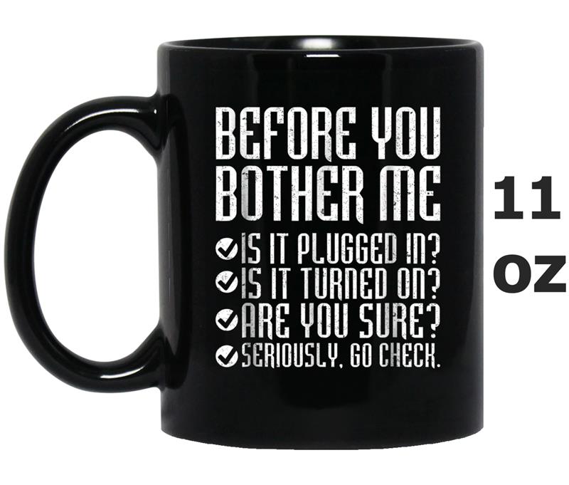 2--Sided Tech Computer Smartphone Questions Mug OZ