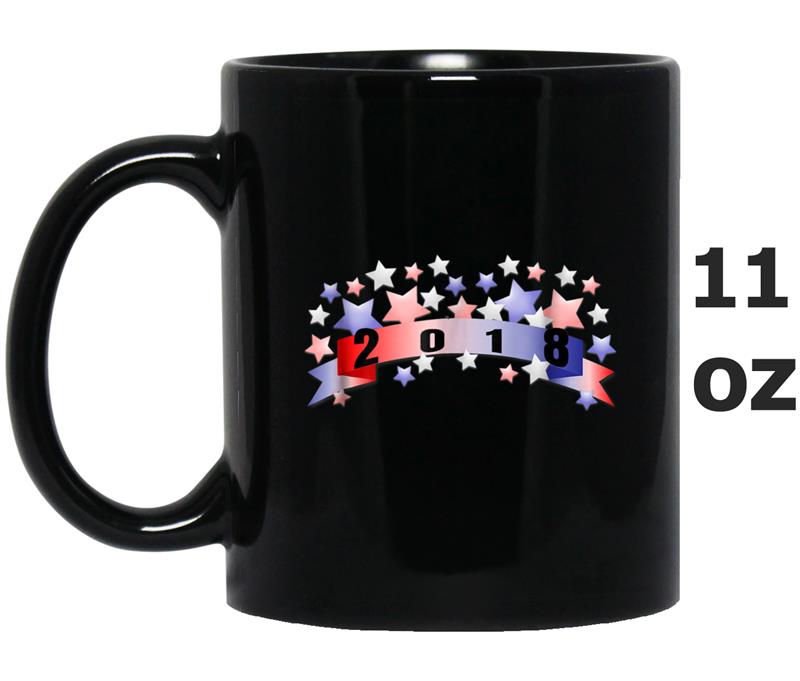 2018 Fourth 4th of July Independence Patriotic  Stars Mug OZ