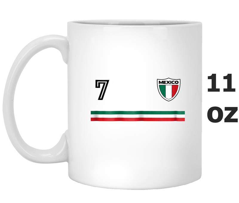 2018 Mexico Classic Jersey Soccer Team No. 7 Cup Mug OZ