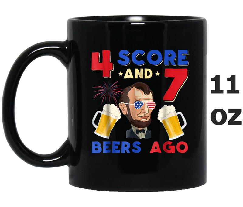 4 score and 7 beer ago Mug OZ