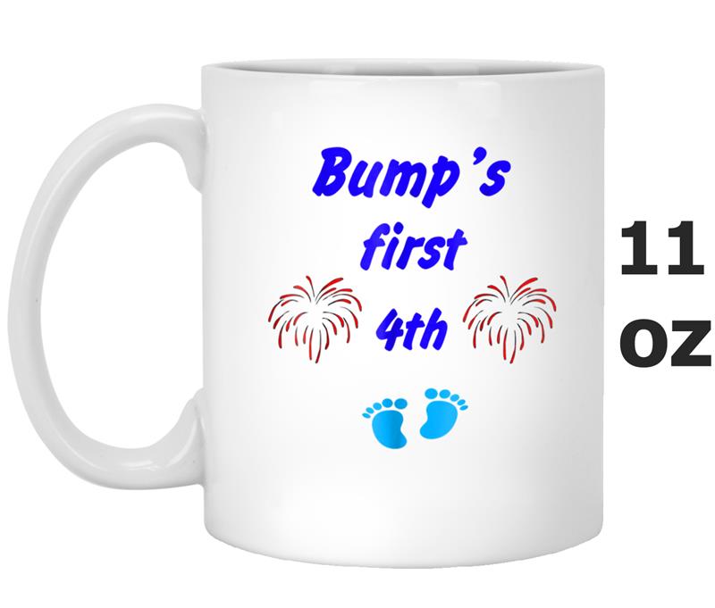 4th Of July 2018 Pregnancy  - Womens Bump's First 4th Mug OZ