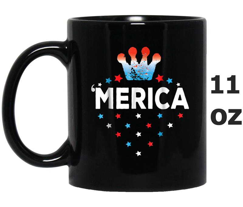 4th of July 2018  Patriotic Red White Blue Star Mug OZ