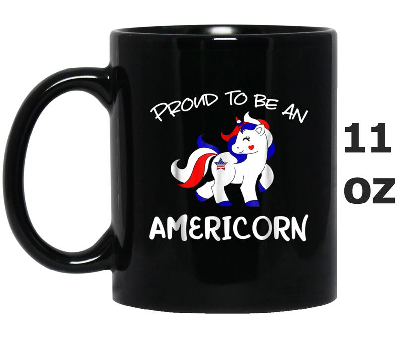 4th Of July Patriotic Unicorn USA Flag  For Girls Kids Mug OZ