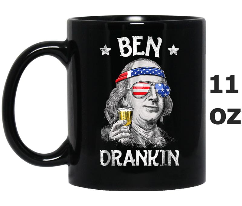 4th of July  for Men Ben Drankin Benjamin Franklin Tee Mug OZ