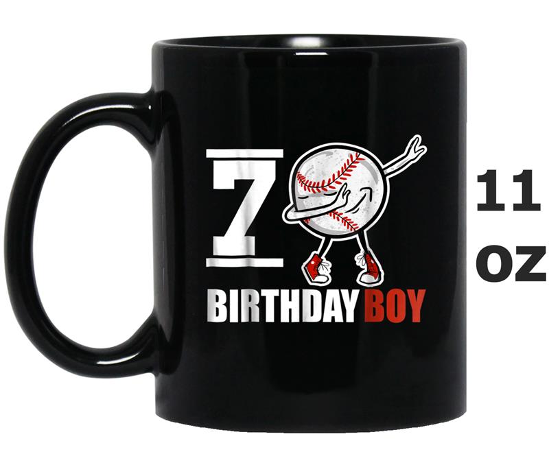 7 Year Old Birthday dabbing Baseball  7th Boy Gift Mug OZ