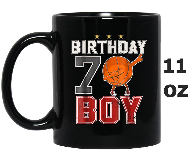 7 Year Old Birthday dabbing Basketball  7th Gift Tee Mug OZ