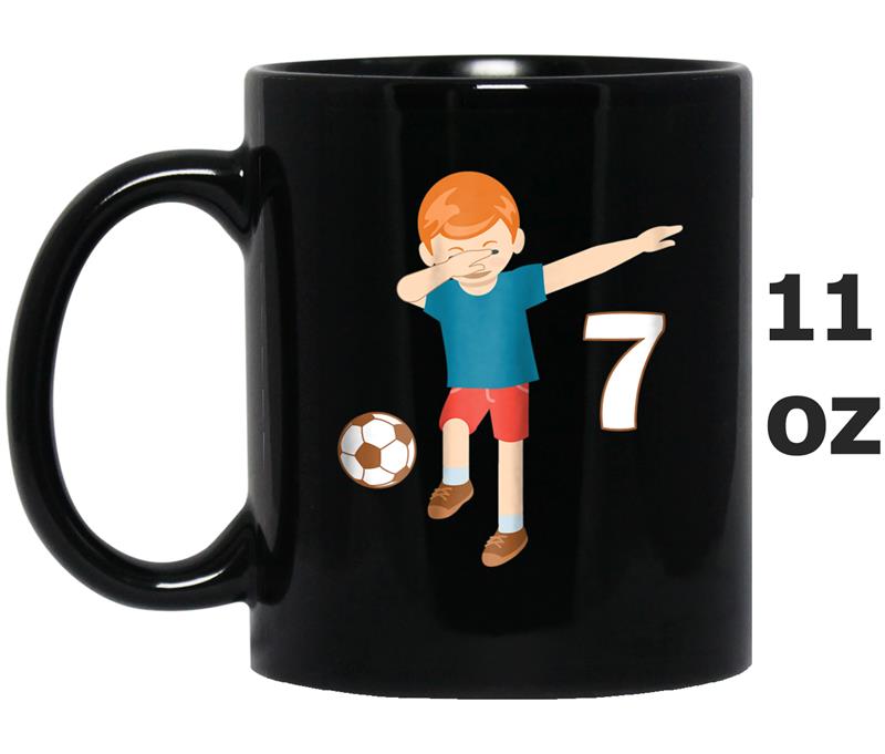 7th Bday Gift Boys Age 7 Years Old Dabbing Soccer  Fun Mug OZ
