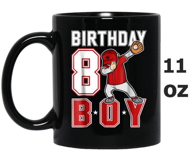 8 Year Old Birthday dabbing Baseball  8th Boy Gift Mug OZ