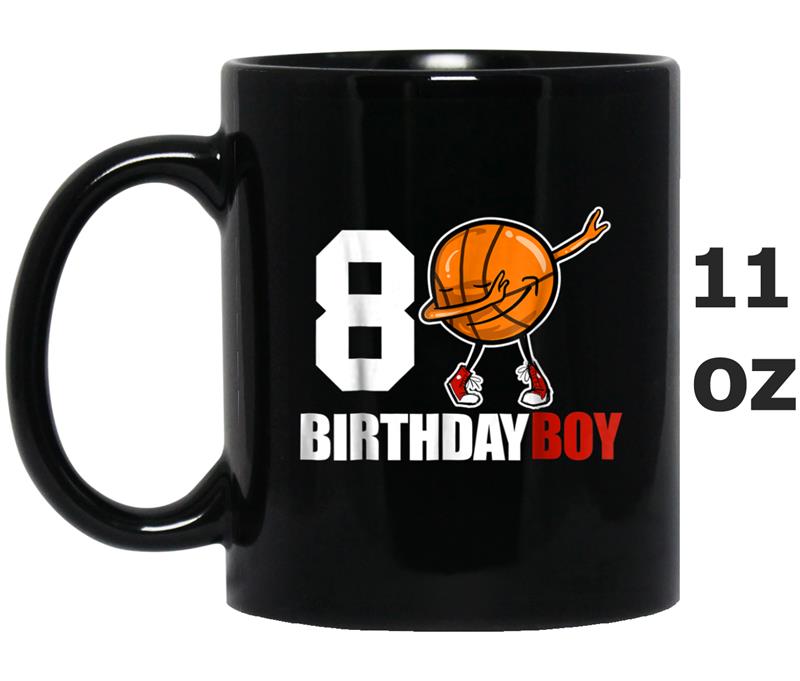 8 Year Old Birthday dabbing Basketball  8th Gift Tee Mug OZ