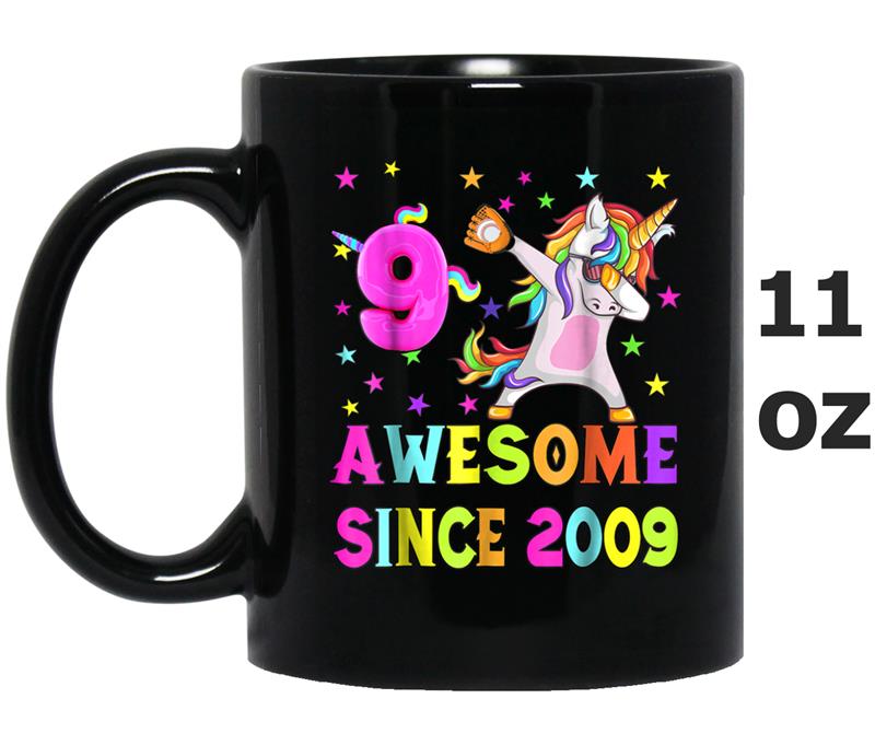 9 And Awesome Unicorn Dabbing 9th B-day Mug OZ