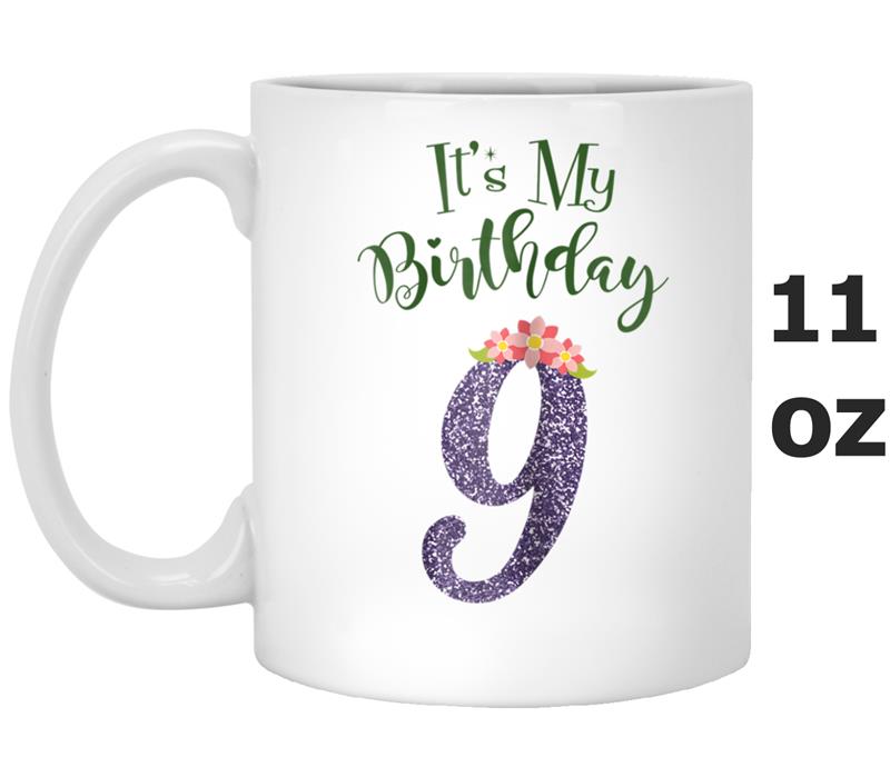 9 th Birthday  For Girls - Graceful 9 Year Old Gift Mug OZ