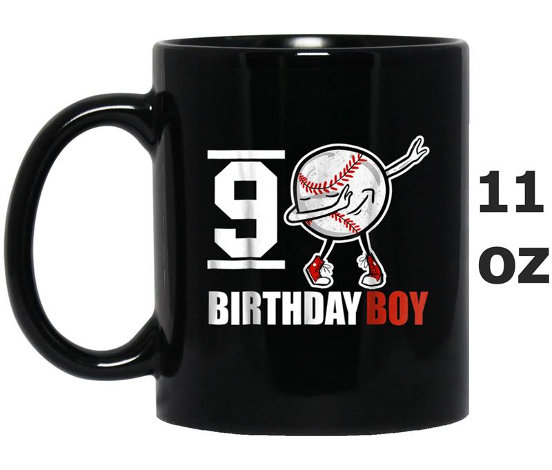 9 Year Old Birthday dabbing Baseball  9th Boy Gift Mug OZ