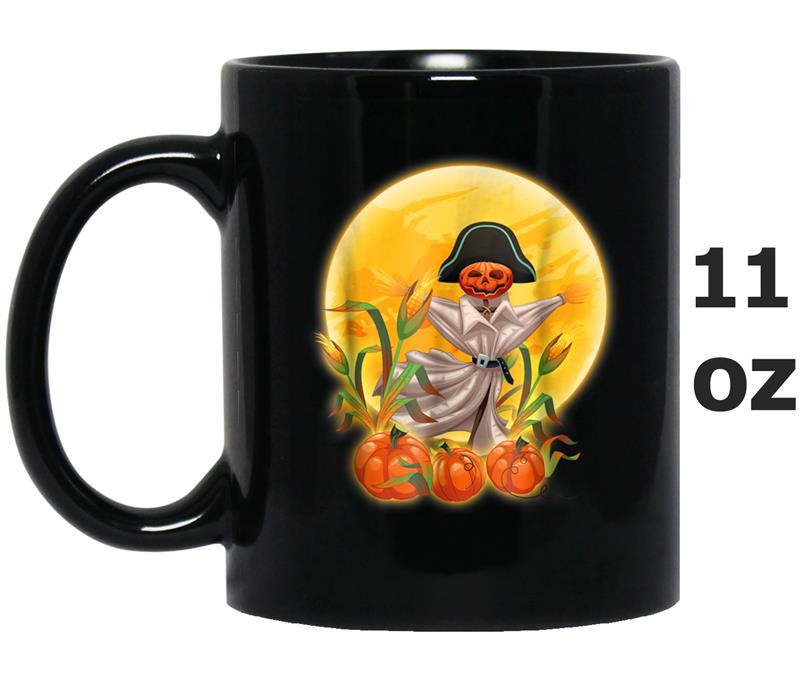 A Pumpkin Scarecrow In The Cornfield And Moon Costume Mug OZ