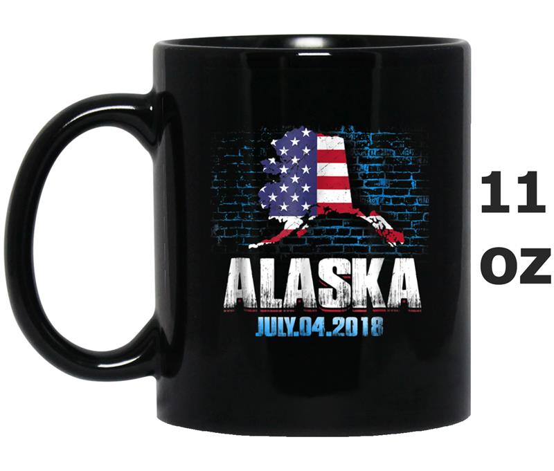 Alaska  American USA Flag 4th Of July 2018 Mug OZ