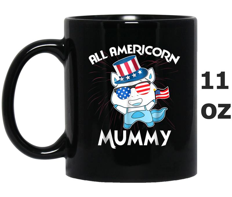 All Americorn Mummy 4th july  Mothers Day gifts Mug OZ
