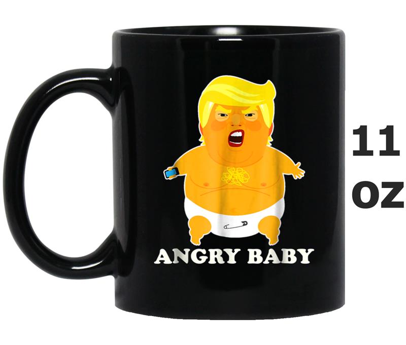 Angry Trump Baby Funny  Trump Baby Balloon Mug OZ