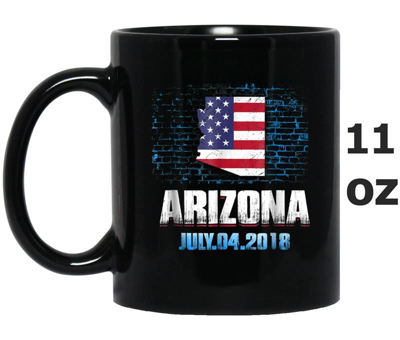 Arizona  American USA Flag 4th Of July 2018 Mug OZ