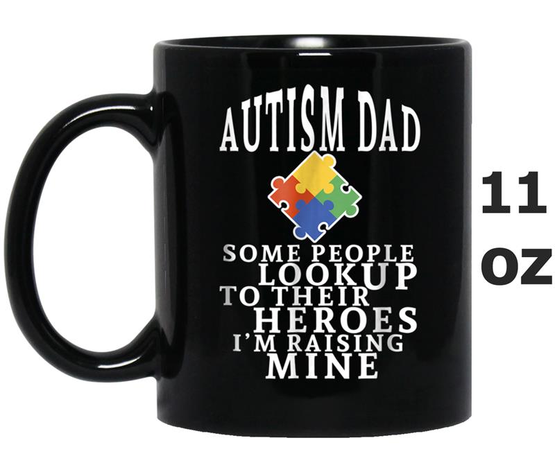 Autism Dad Raising Heroes Parenting Mug OZ