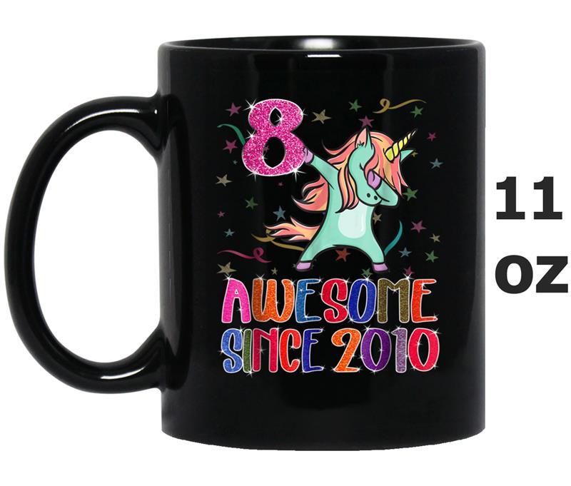 Awesome Since 2010 Unicorn 8th Birthday  Gift Girl Boy Mug OZ