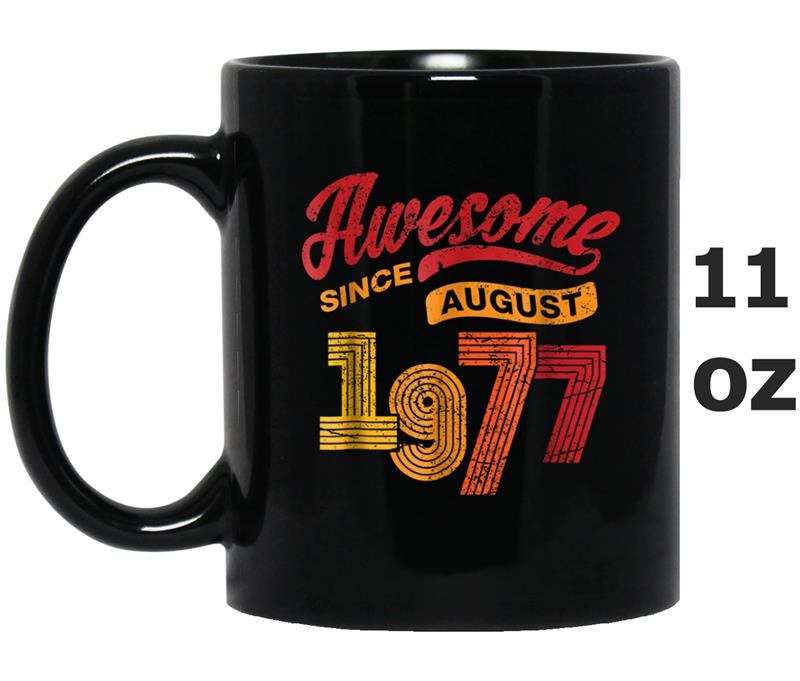 Awesome Since August 1977  Vintage 41st Birthday Tee Mug OZ
