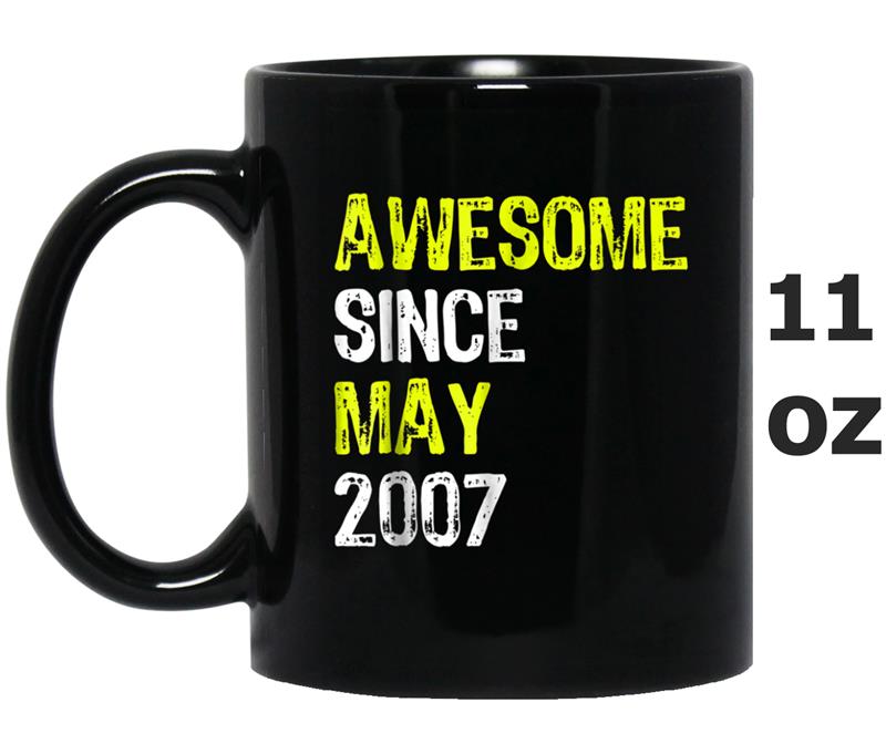 Awesome Since May 2007 11th Birthday 11 Years Old Mug OZ