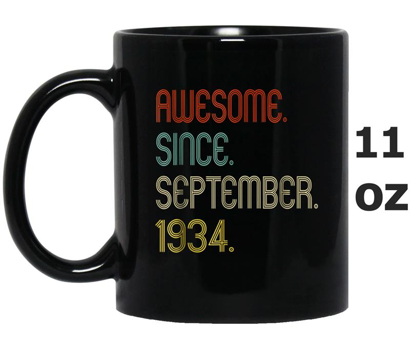 Awesome Since September 1934  Funny 84th Birthday Mug OZ