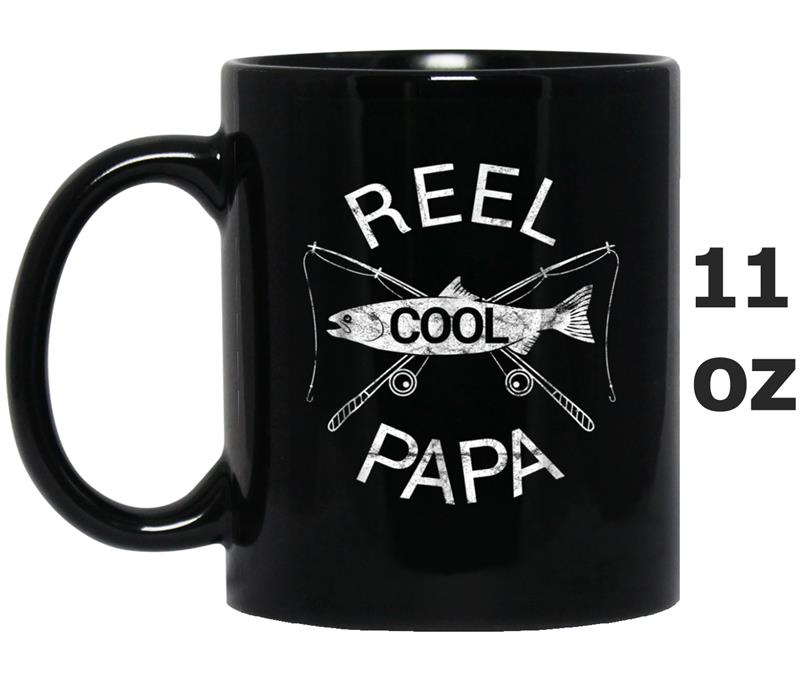 Birthday Gifts for Men  Fishing Reel Cool Papa Dad Mug OZ