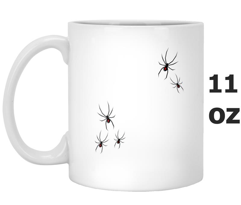 Black Widow Spiders Creepy Crawly Halloween Mug OZ