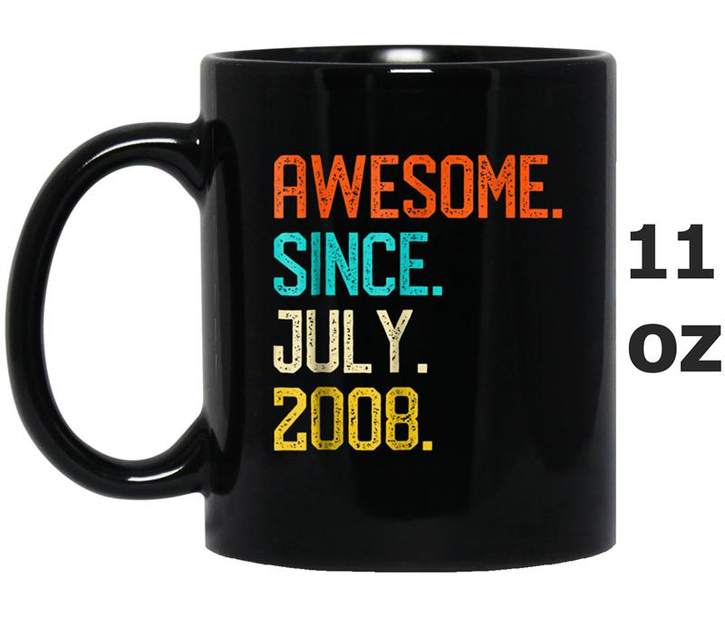 Born in July 2008  Vintage 10th Birthday  Him Her Mug OZ