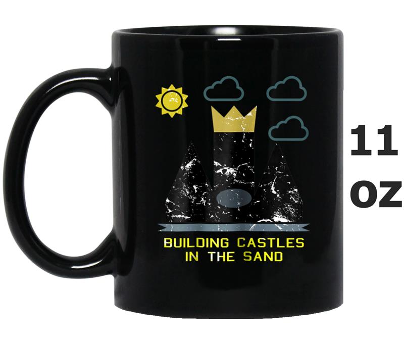 BUILDING CASTLES IN THE SAND - Cool Geometric Castle Mug OZ