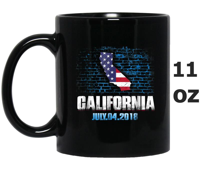 California  American USA Flag 4th Of July 2018 Mug OZ