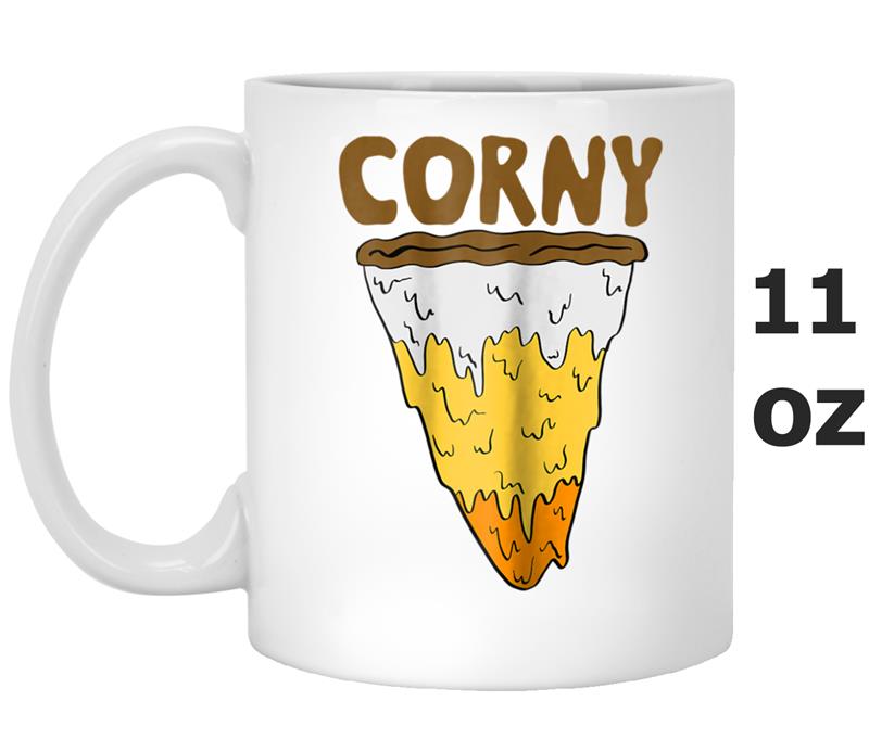 Candy Corn Pizza  Corny Halloween Graphic Tee Mug OZ