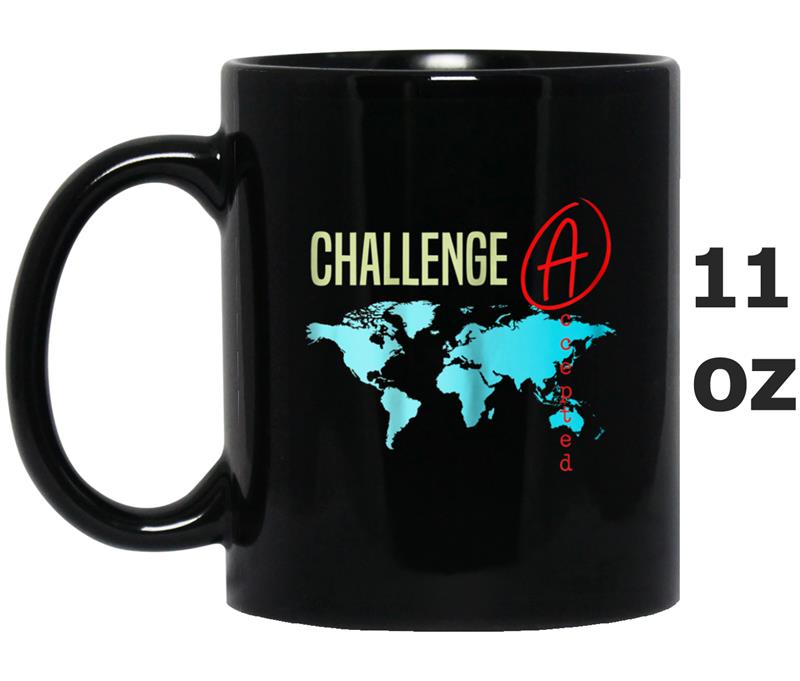 Challenge Accepted with Map for Students and Tutors Mug OZ