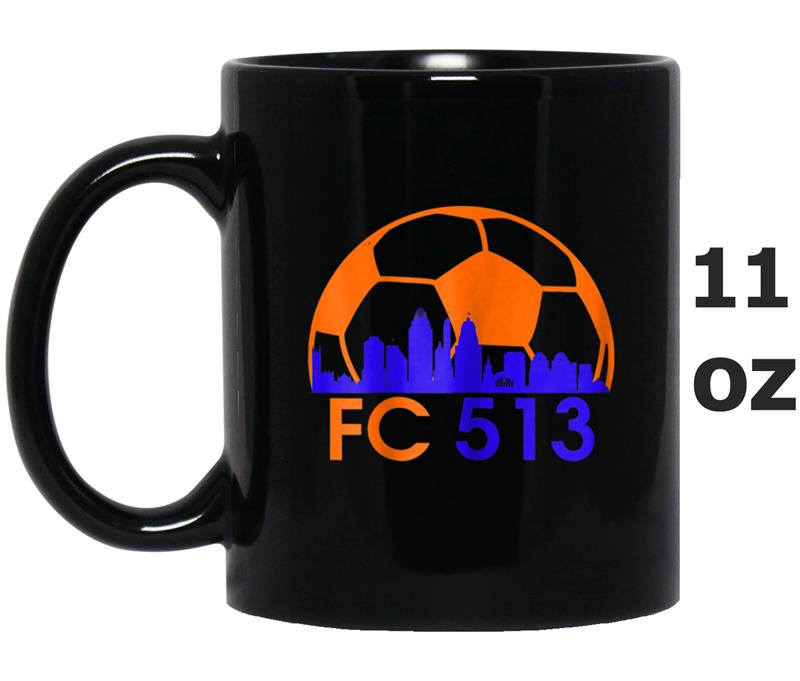 Cincinnati Soccer , FC 513 Orange & Blue Skyline Mug OZ