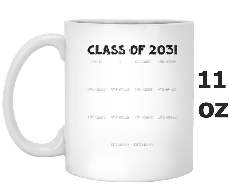 Class of 2031 Grow with me  with Space for Handprints Mug OZ