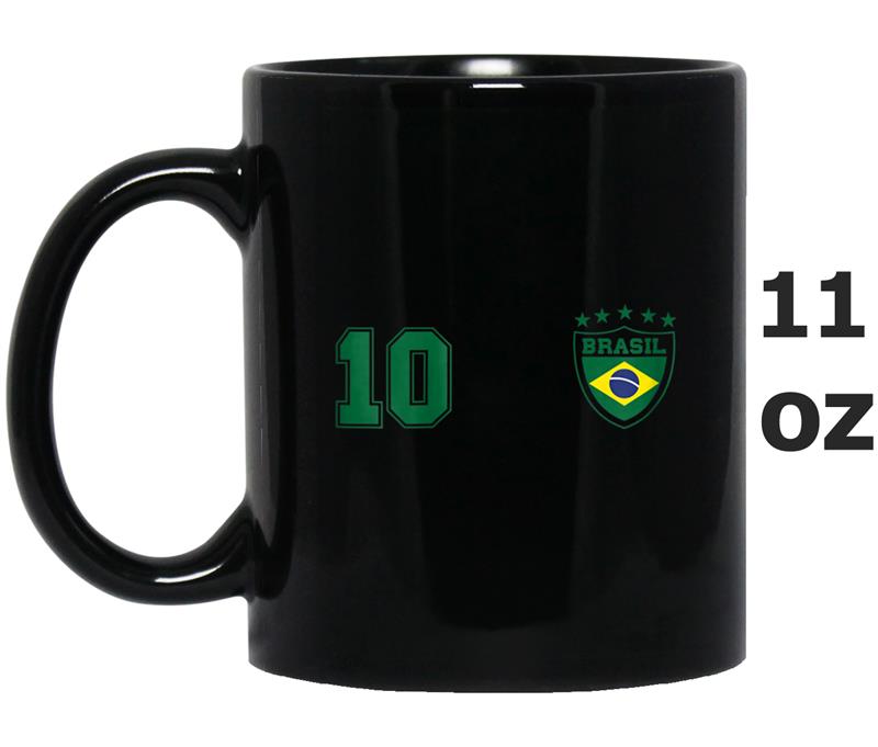 Classic Brasil Soccer Brazil World No. 10 Jersey Cup Mug OZ