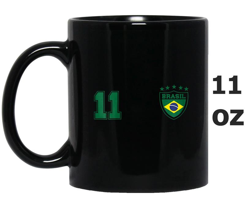 Classic Brasil Soccer Brazil World No. 11 Jersey Cup Mug OZ