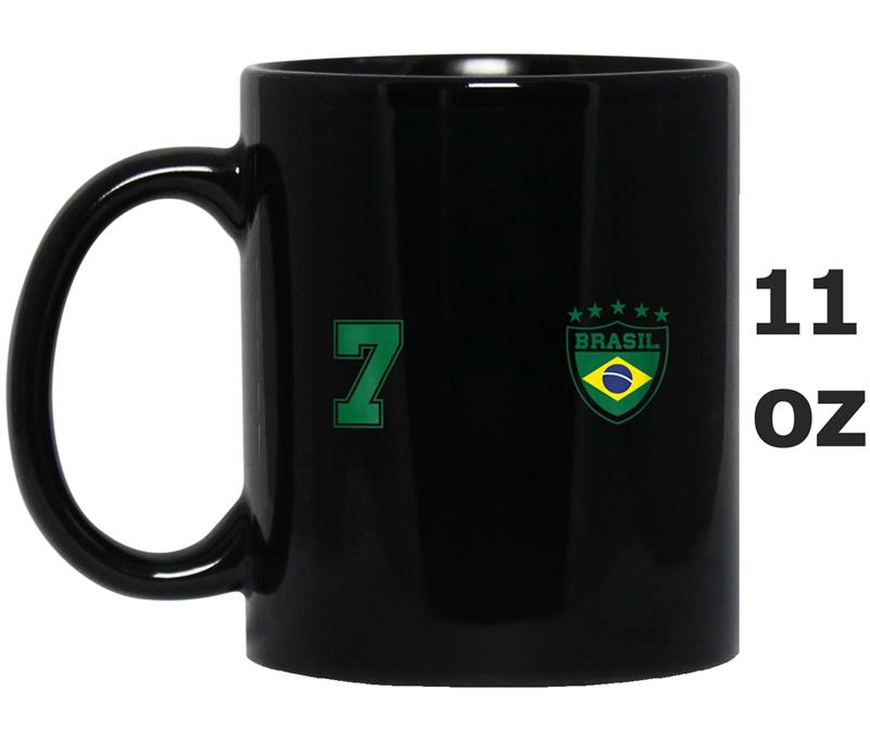 Classic Brasil Soccer Brazil World No. 7 Jersey Cup Mug OZ