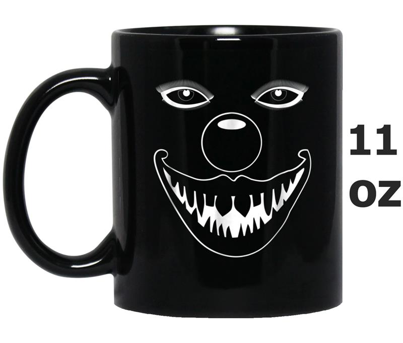 Creepy Scary White Clown Face Halloween Costume Mug OZ