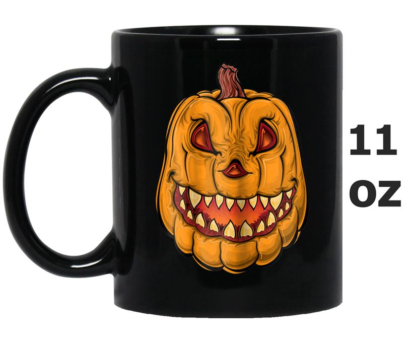Creepy & Wicked Pumpkin Jack O Lantern Halloween Mug OZ