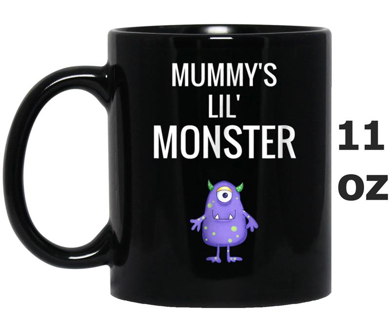 Cute Halloween  Kids Mummys Lil Monster Tee Mug OZ