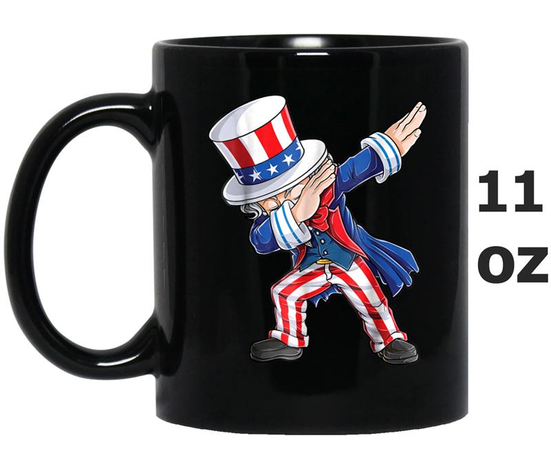 Dabbing Uncle Sam  4th of July Men Boys Kids Gifts Mug OZ