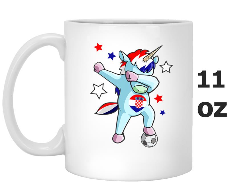 Dabbing Unicorn Support Croatia Soccer  2018 for Girls Mug OZ