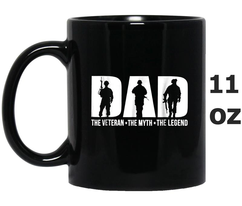 Dad The Veteran The Myth The Legend Father's Day Gift Tee Mug OZ