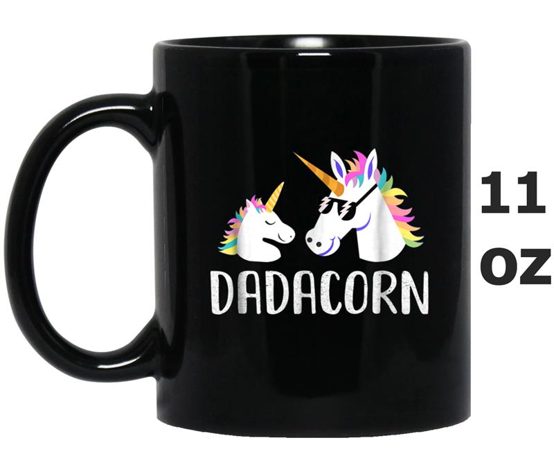 Dadacorn Unicorn Dad And Baby Fathers Day Mug OZ