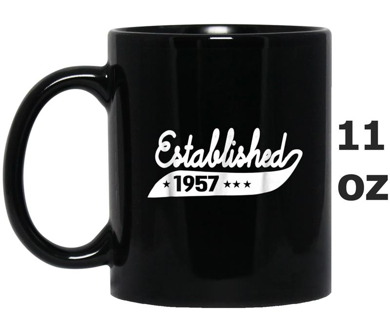 Established 1957 Funny Birthday Gift Ideas  Men Women Mug OZ